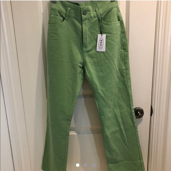 Shop Cider Sage green jeans! - Picture 1 of 3